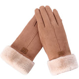 Pelzhandschuhe | Warme, wasser- und berührungssichere Handschuhe – Braun