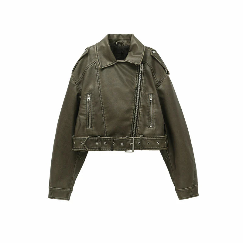 Prala | Leder Vintage Jacke