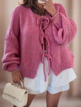 Elira | Damen Langarm-Cardigan – Rosa