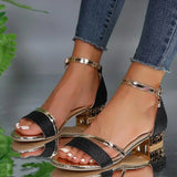 Orthopädische Zehensandalen für Damen – Schwarz