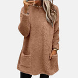 Anna | Damenpullover in eleganter Midilänge für Alltag – Braun