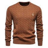 Leon | Herrenpullover warm aus hochwertigem Strick – Braun