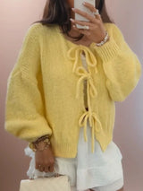 Elira | Damen Langarm-Cardigan – Gelb