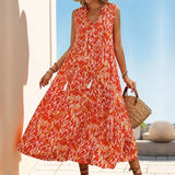 Annorae - Luftig-leichtes Sommerkleid – Orange