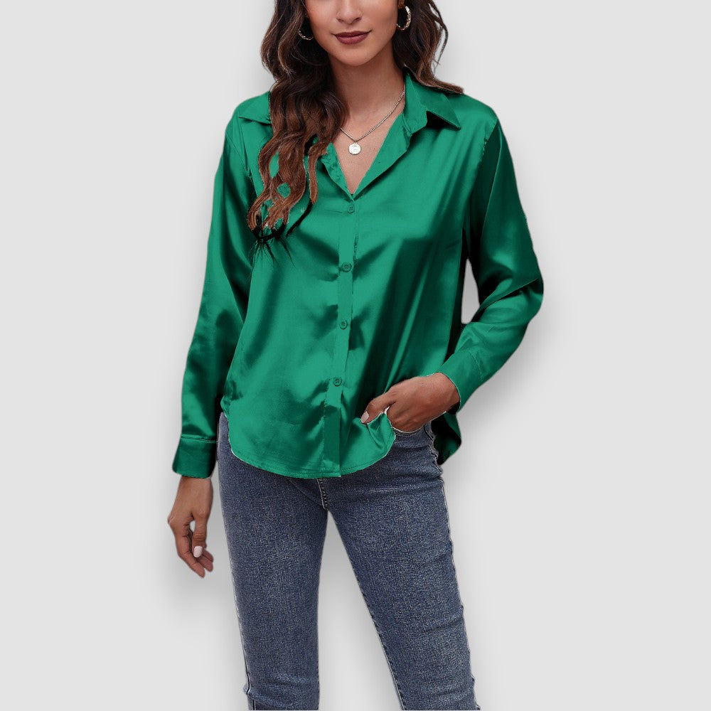 Bella | Seidenhemd mit langen Ärmeln