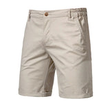 Emil | Herren Freizeit Chino-Shorts mit Knopfleiste – Khaki