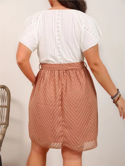 Roswitha® | Feminines Kleid mit Spitze und Taillenschleife