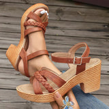 Mia | Modische Sandalen Damen Komfort – Braun