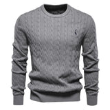 Leon | Herrenpullover warm aus hochwertigem Strick – Dunkelgrau