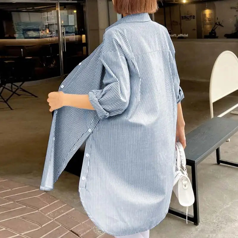 Bryarly® | Nadelstreifen-Bluse mit Knopfleiste für Damen