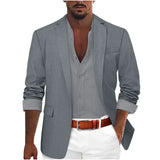 Farington - Taillierter Leinenblazer – Grau
