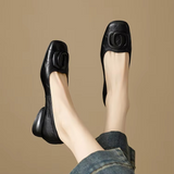 Fabiola | Klassische Damen-Ballerinas mit edlem Akzent – Schwarz