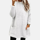 Anna | Damenpullover in eleganter Midilänge für Alltag – Weiß