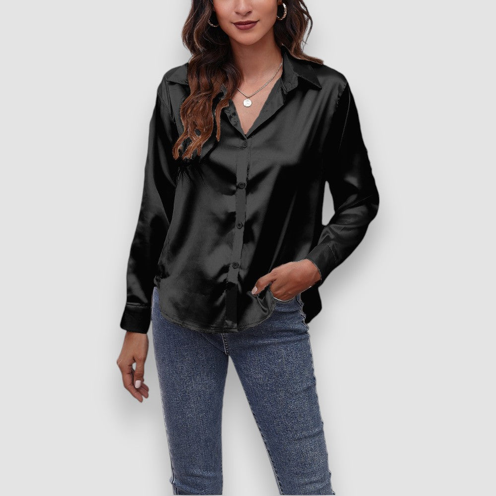 Bella | Seidenhemd mit langen Ärmeln