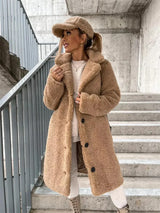 Isabel | Lässige Damen-Teddyjacke trendy & warm – Hellbraun