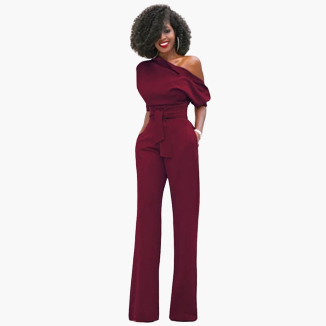 Eleganter One-Shoulder Damen Overall