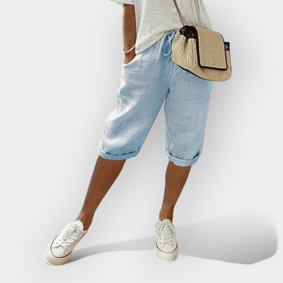 Baumwoll-Leinen Damen Shorts