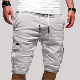 Anton | Herren Cargo Shorts mit Kordelzug und Taschen – Grau