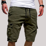 Anton | Herren Cargo Shorts mit Kordelzug und Taschen – Grün