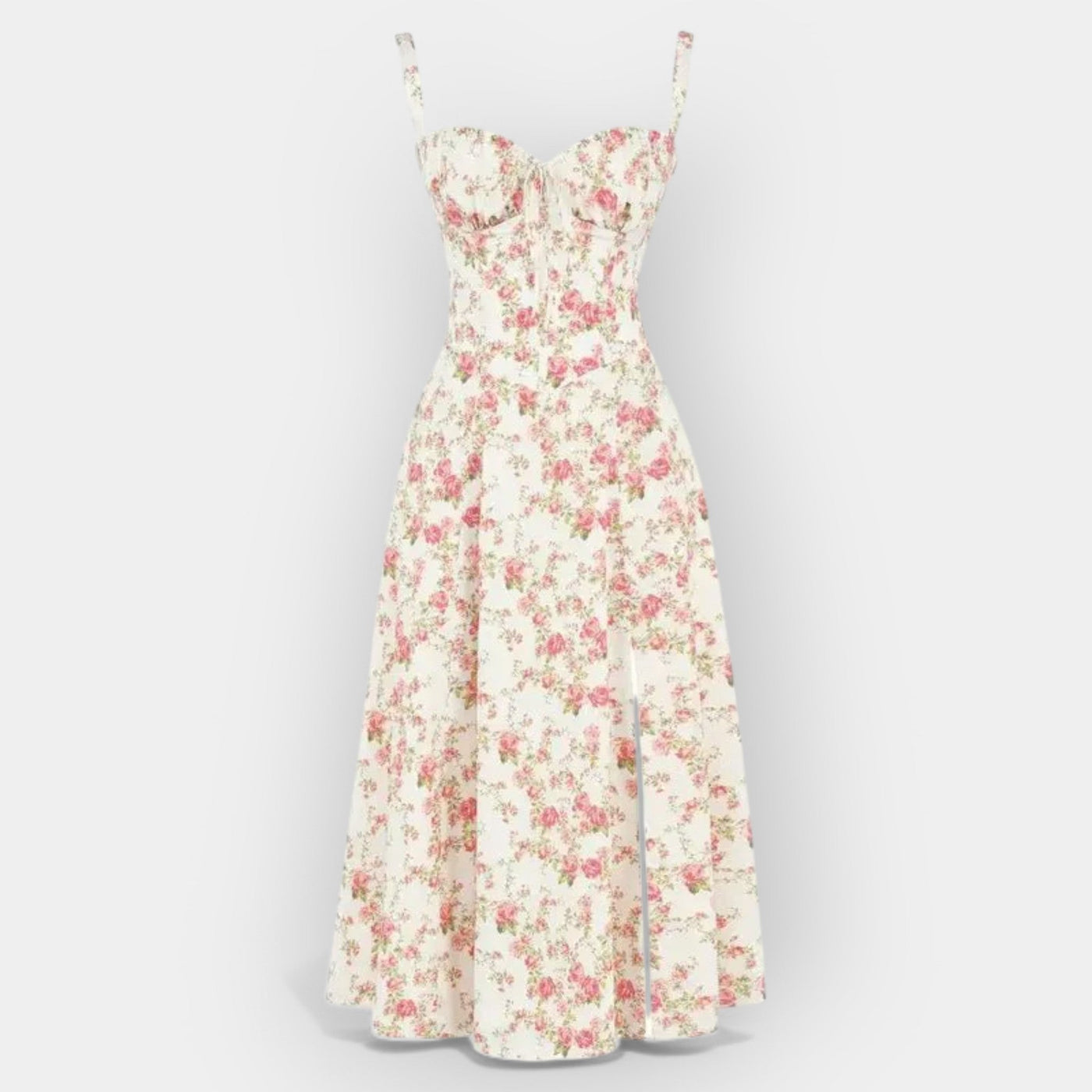 Elegantes Damen Korsett-Kleid Midi