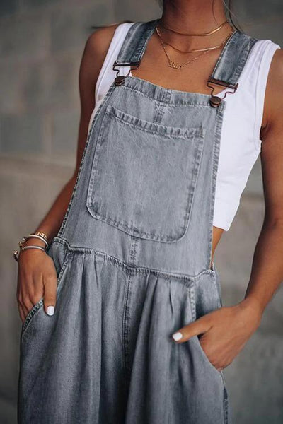 Lässiger Damen Denim Overall - Bequemer Einteiler für Frauen