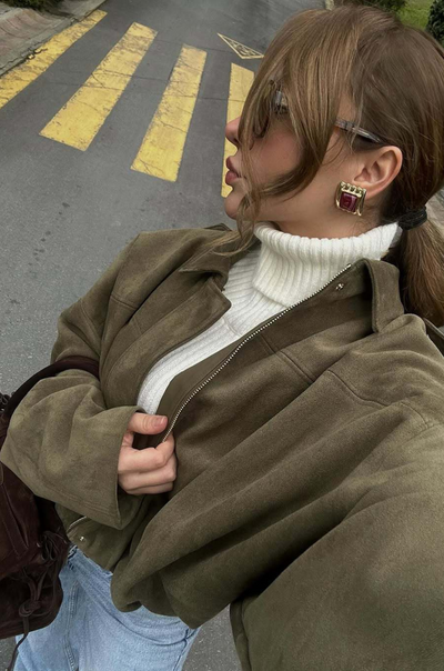 SAGE™ Sofia – Suede Jacket in Green