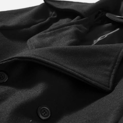 Herren Wollmantel – Eleganter Doppelreiher für Business & Freizeit