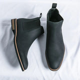 Herren Slip On Hohe Lederschuhe – Mitternachtsschwarz