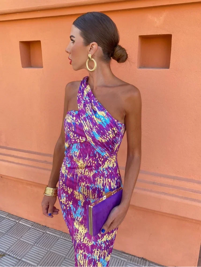 Svetlena – Elegantes Maxi Kleid Mit Einer Schulter