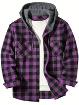 Jastor - Wattierte Karojacke – Lila