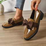 Wisterique - Hochglänzender Plateau-Slipper – Braun