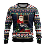 Benjamin | Herren Weihnachtspullover mit Schneemann-Print – Weihnachtsmann Mehrfarbig 2