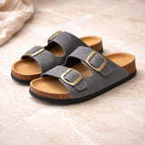 Sandalen Damen | Verstellbare Passform & Komfort-Fußbett – Grau