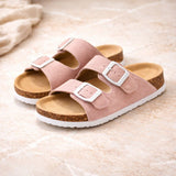 Sandalen Damen | Verstellbare Passform & Komfort-Fußbett – Rosa