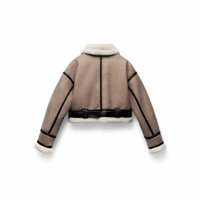 Nora | Kunstleder Pelz Jacke