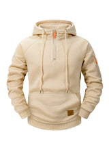 Quenford - Softtouch-Reißverschluss-Hoodie – Khaki