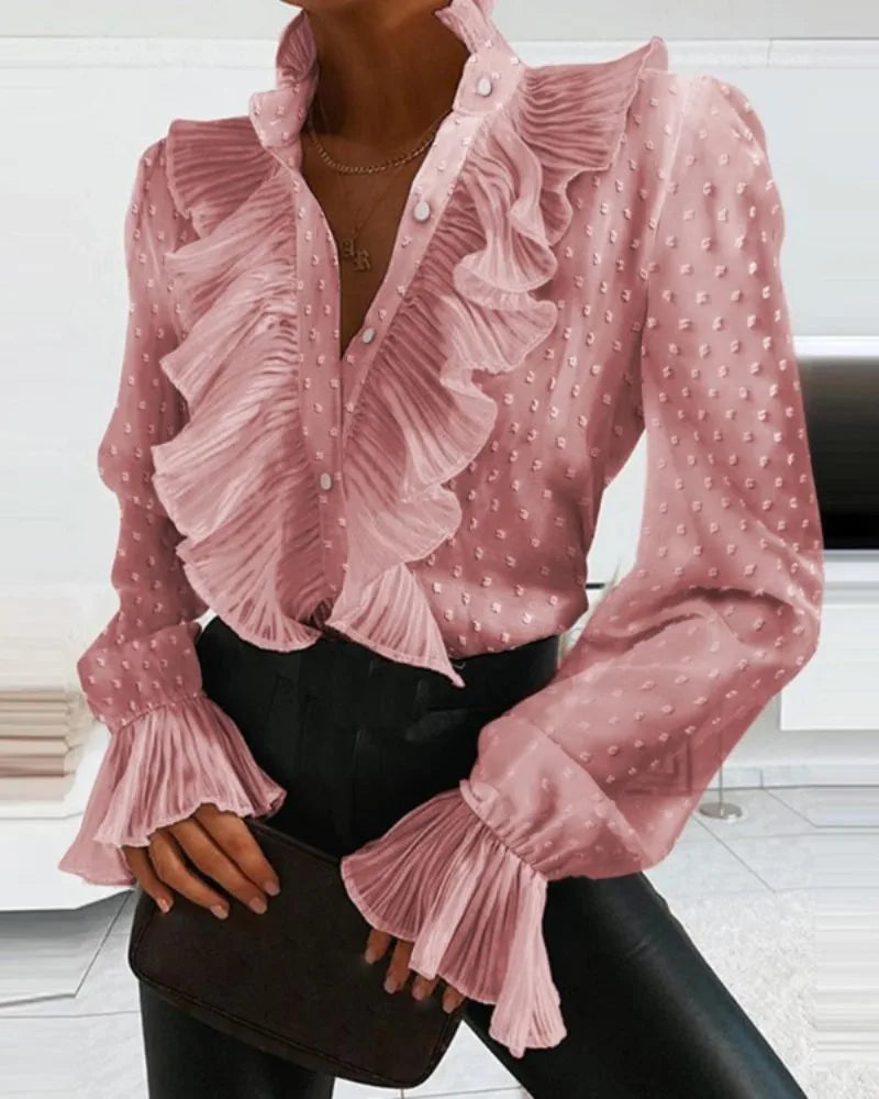 Buchan® | Rüschenbluse mit langen Ärmeln