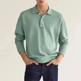 Peter | Herren Freizeit-Poloshirt mit langen Ärmeln – Hellgrün