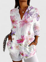 Lea | Elegante Bluse Edler Stil Zeitlos Chic – Weiß