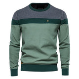 ALBERTO | HERRENPULLOVER MIT RUNDHALSAUSSCHNITT – Grün