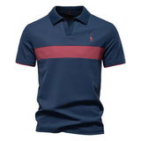 BRUNO™ | HERREN-POLOHEMD MIT FARBBLOCK – Dunkelblau