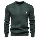 Leon | Herrenpullover warm aus hochwertigem Strick – Grün