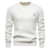 Leon | Herrenpullover warm aus hochwertigem Strick – Weiß