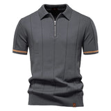 GERD™ | HERREN-POLOSHIRT MIT REIẞVERSCHLUSS – Dunkelgrau