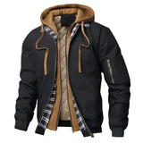 Jerome - Isolierte Outdoor-Kapuzenjacke – Schwarz