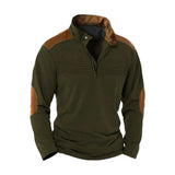 Montague - superweicher Half-Zip-Pullover – Olivgrün