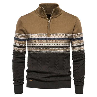 Xyruz | Fair-Isle-Pullover mit halbem Reißverschluss