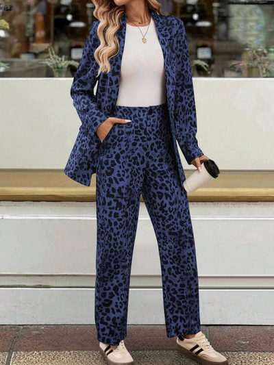 Fay - Elegantes Ensemble mit Leopardendruck