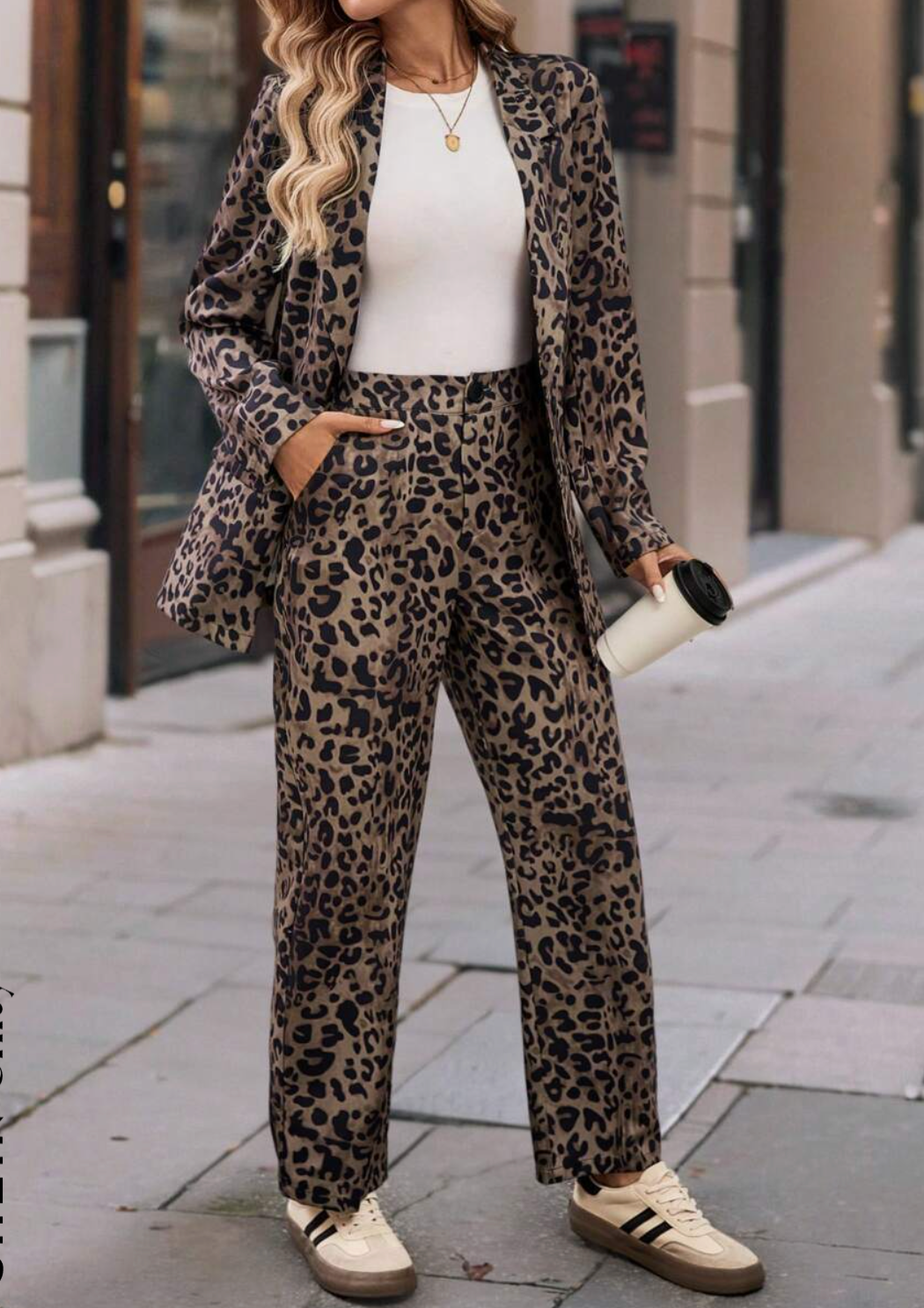Fay - Elegantes Ensemble mit Leopardendruck