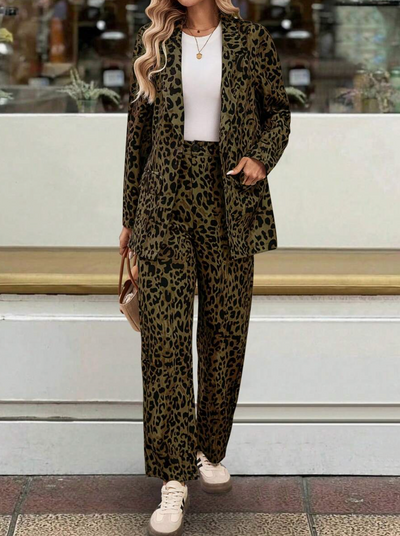 Fay - Elegantes Ensemble mit Leopardendruck